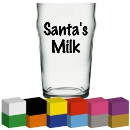 Santas Milk Christmas Glass / Mug Decal / Sticker / Graphic