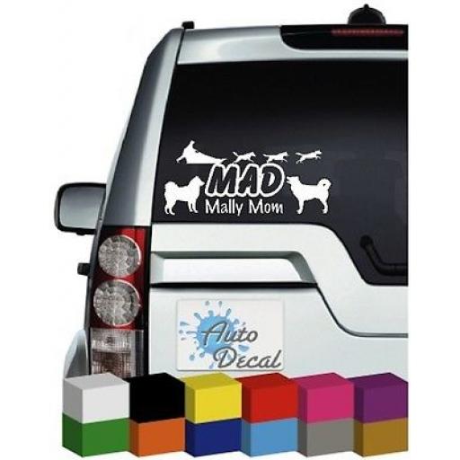 Mad Mally Mom Vinyl Car, Van, 4x4 Decal / Sticker / Graphic