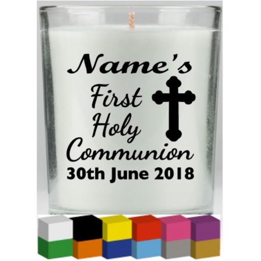 First Holy Communion Personalised Candle Decal / Sticker / Graphic