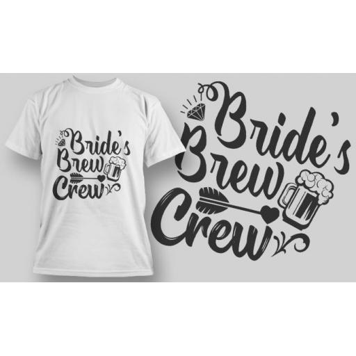 Bride's Brew Crew Women's Printed T-shirt