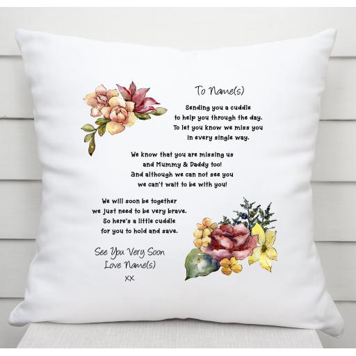 Sending you a cuddle flowers Cushion Cover
