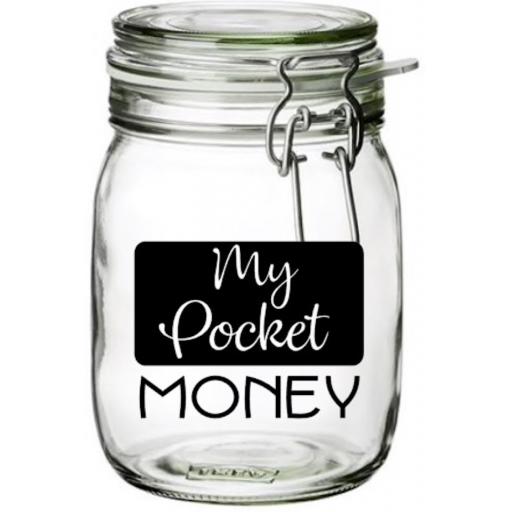 My Pocket Money Jar Decal / Sticker / Graphic