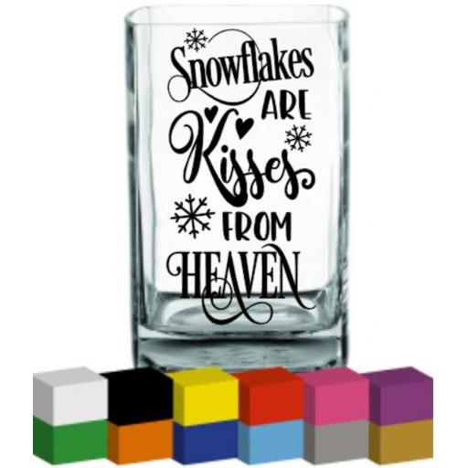 Snowflakes are kisses Vase Decal / Sticker / Graphic