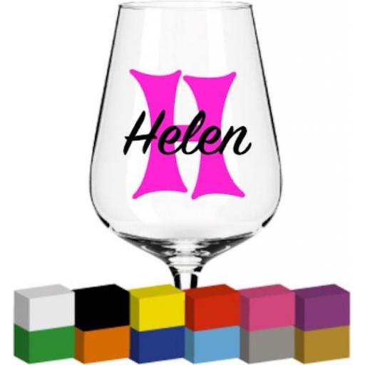 Initial Name Personalised Glass / Mug Decal / Sticker / Graphic