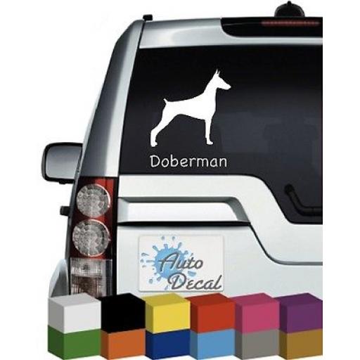 Doberman Dog Vinyl Car Animal Window Bumper, Sticker / Graphic