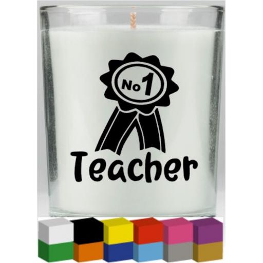 No 1 Teacher Candle Decal / Sticker / Graphic