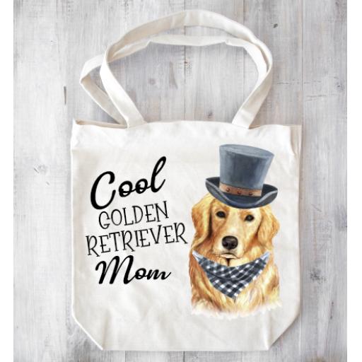 Cool Golden Retriever Mom printed Tote bag