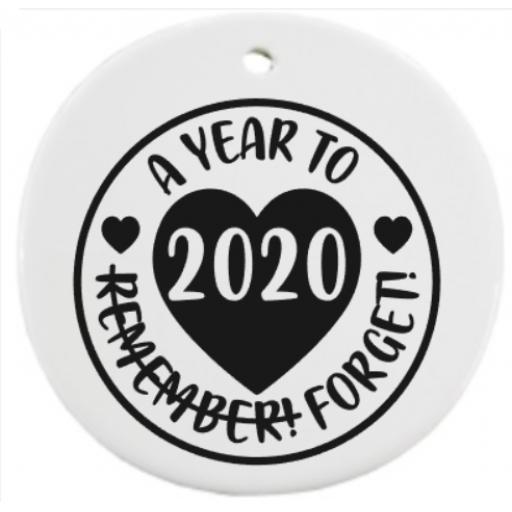 2020 A year to (remember) forget Bauble Sticker / Decal / Graphic
