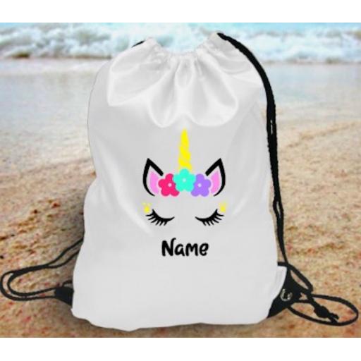 Unicorn Personalised Drawstring Bag