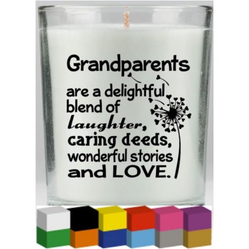Grandparents Candle Decal / Sticker / Graphic