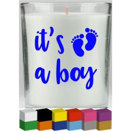 It's a Boy, It's a Girl Candle Decal / Sticker / Graphic