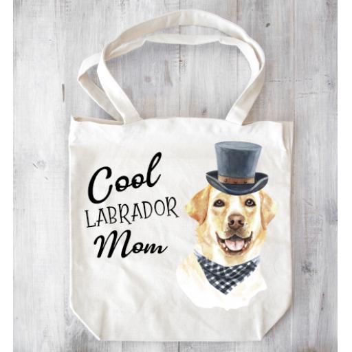 Cool Labrador Mom printed Tote bag