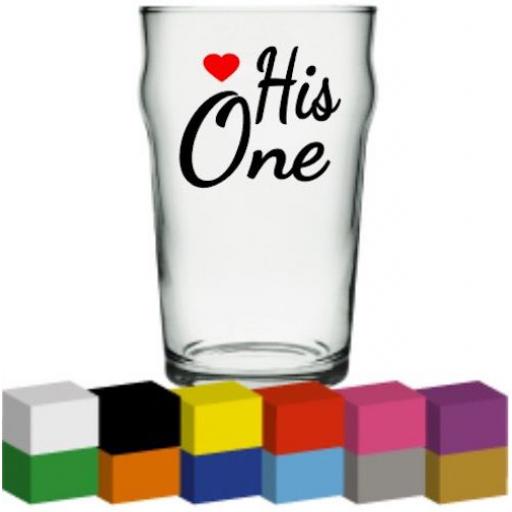 His One Glass / Mug / Cup Decal / Sticker / Graphic
