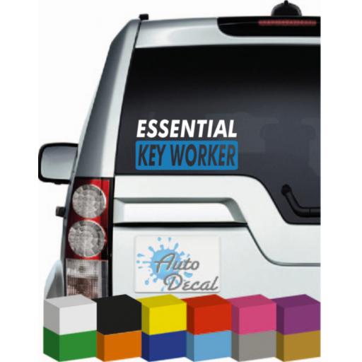 Essential Keyworker Vinyl Window Sticker, Car, Bumper, Decal / Graphic