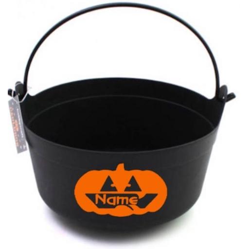 Pumpkin Name Personalised Vinyl for Bucket Decal / Sticker / Graphic