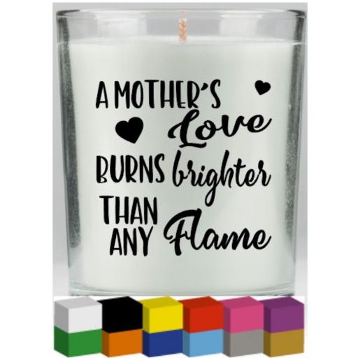 A Mother's Love Candle Decal / Sticker / Graphic