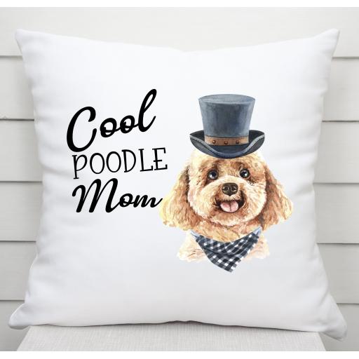 Cool Poodle Mom Cushion Cover