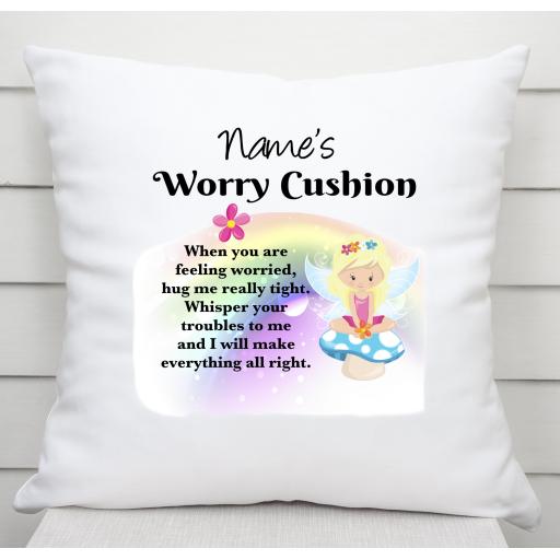 Worry Cushion Cover Fairy Design Personalised