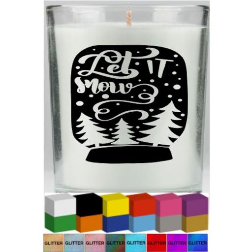 Let it Snow Candle Decal / Sticker / Graphic