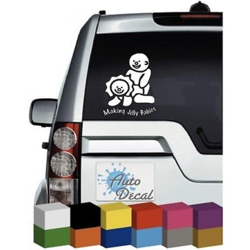 Making Jelly Babies Funny Vinyl Car Window Bumper, Decal / Sticker / Graphic