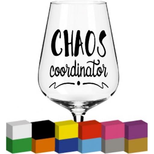 Chaos Coordinator Glass / Mug / Cup Decal / Sticker / Graphic