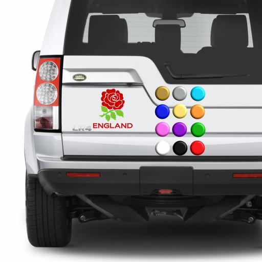 England 2 colour (English Rose) Vinyl Car Window Decal / Sticker / Graphic