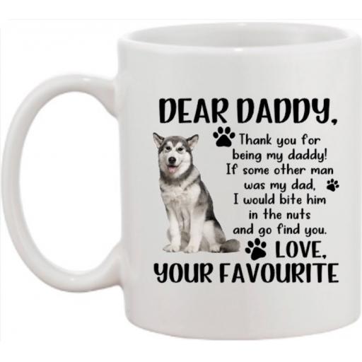 Dear Daddy Dog Mug (personalised with breed)