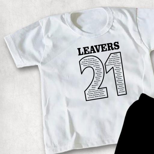Leavers 21 Personalised with Kid's Names DTG Kids Clothing