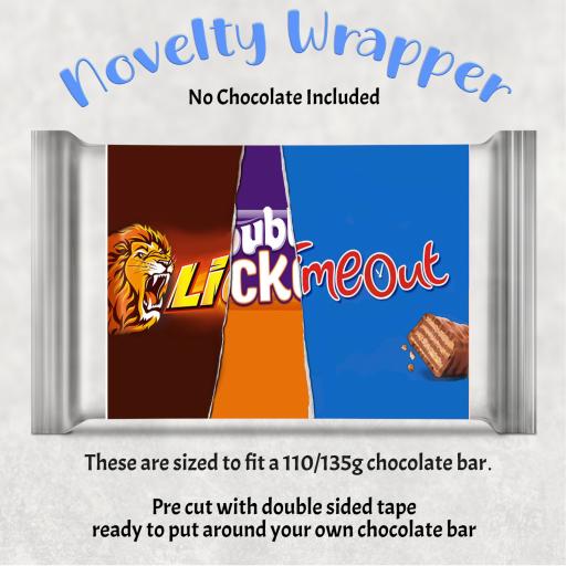 Lick Me Out Chocolate Bar Wrapper