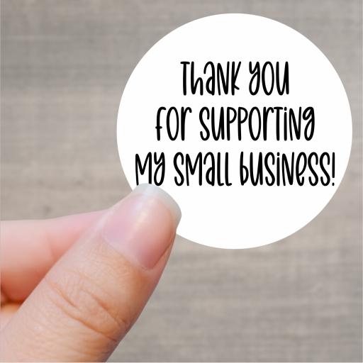 Thank you for supporting my small business Printed Sticker