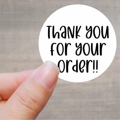 Thank you for your order Printed Sticker