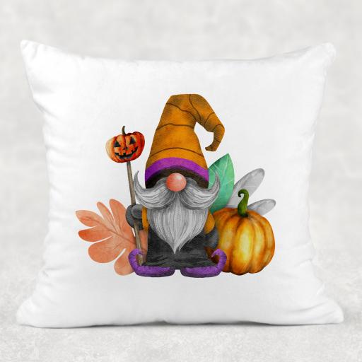 Gnome Pumpkin Halloween Cushion Cover