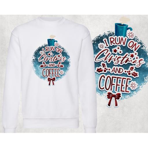 I run on Christmas and Coffee Jumper