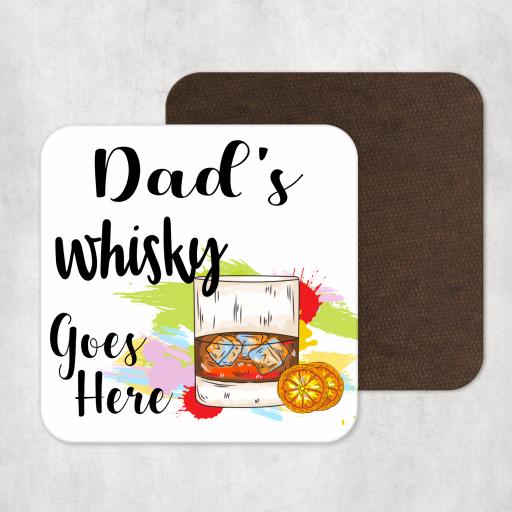 Name's Whisky Goes Here Personalised Coaster