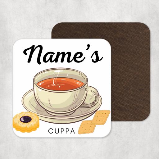 Name's Cuppa Personalised Coaster