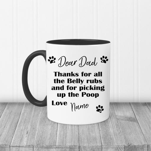 Dear Personalised Thanks for all the belly rubs Mug